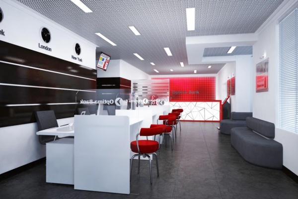 Дизайн офисов для «Optima Bank»